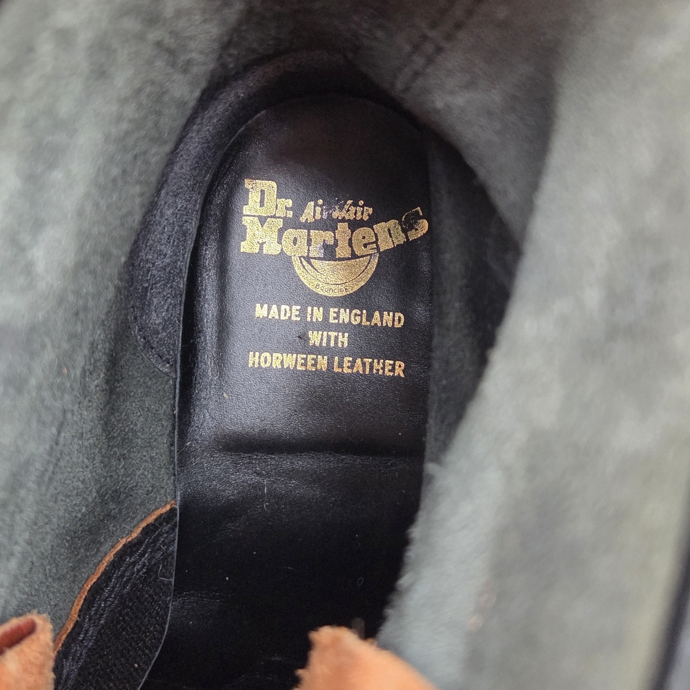 Dr. Martens Two-Tone Black and Brown Leather Combat Boots size 9 Mens - Picture 5 of 5